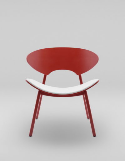 Fotel KANU 2 czerwony_tapicerowane siedzisko W02 P