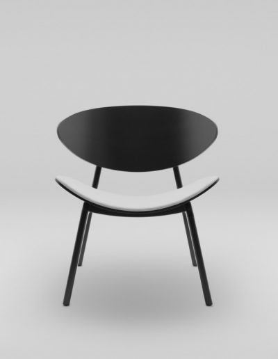 Fotel KANU 3 czarny_tapicerowane siedzisko W02 P